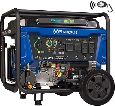 Westinghouse 12500/9500W Dual Fuel Portable Generator with Remote Electric Start