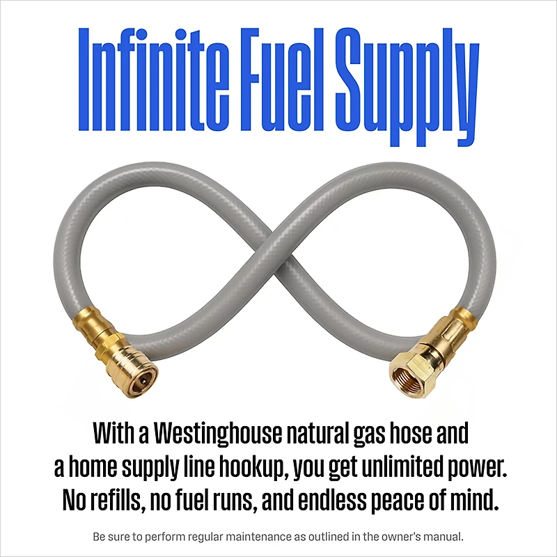 Westinghouse 25 ft / in Natural Gas Hose with Adapter