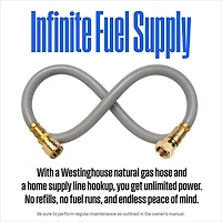 Westinghouse 25 ft / in Natural Gas Hose with Adapter