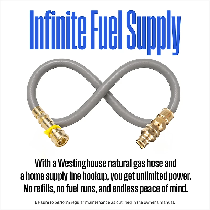 Westinghouse 25 ft 3/4 in Natural Gas Hose with Adapter