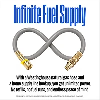 Westinghouse 25 ft 3/4 in Natural Gas Hose with Adapter