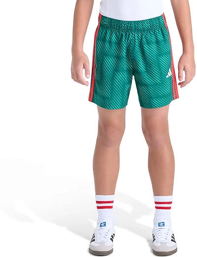 adidas Boys' All Over Print World Soccer Shorts 5 in.