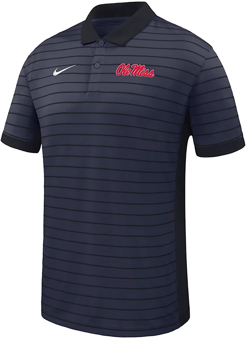 Nike Men's University of Mississippi Dri-FIT Victory Stripe Polo Shirt
