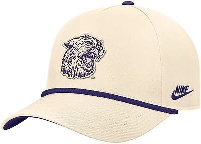 Nike Adults' Kansas State University Vault Logo Rise 5 Panel Visor Rope Cap