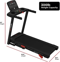 Sunny Health & Fitness APEX 300 SMART Motorized Treadmill with WIFI & Bluetooth