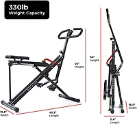 Sunny Health & Fitness Smart Upright Row-N-Ride Exerciser