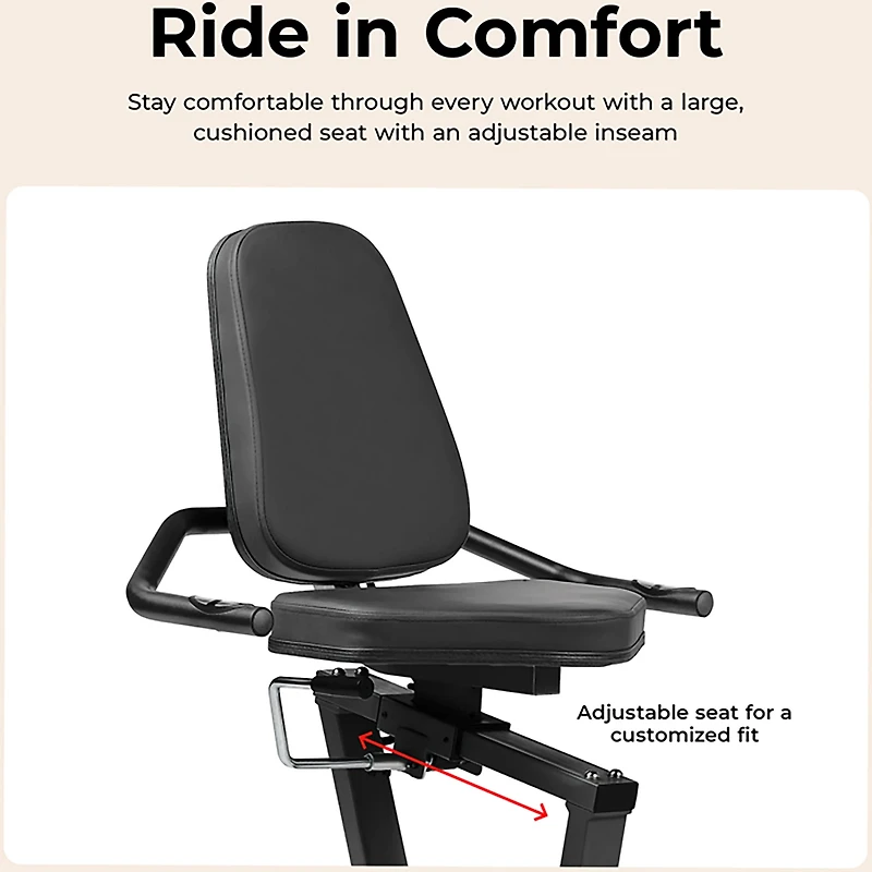 Sunny Health & Fitness Smart Performance Interactive Series Recumbent Elliptical Cross Trainer
