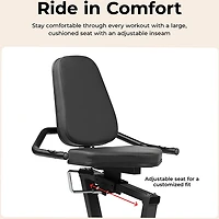 Sunny Health & Fitness Smart Performance Interactive Series Recumbent Elliptical Cross Trainer