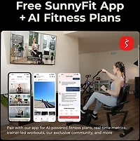 Sunny Health & Fitness Smart Performance Interactive Series Recumbent Elliptical Cross Trainer