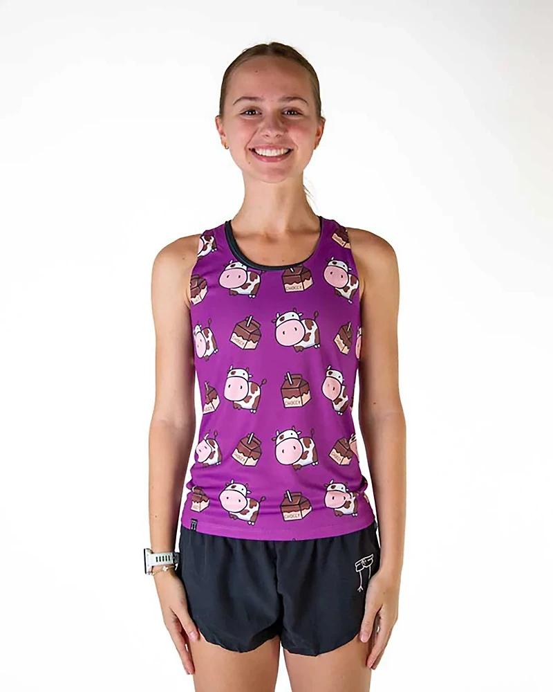 Chicknlegs Women's Choccy Cows Performance Singlet