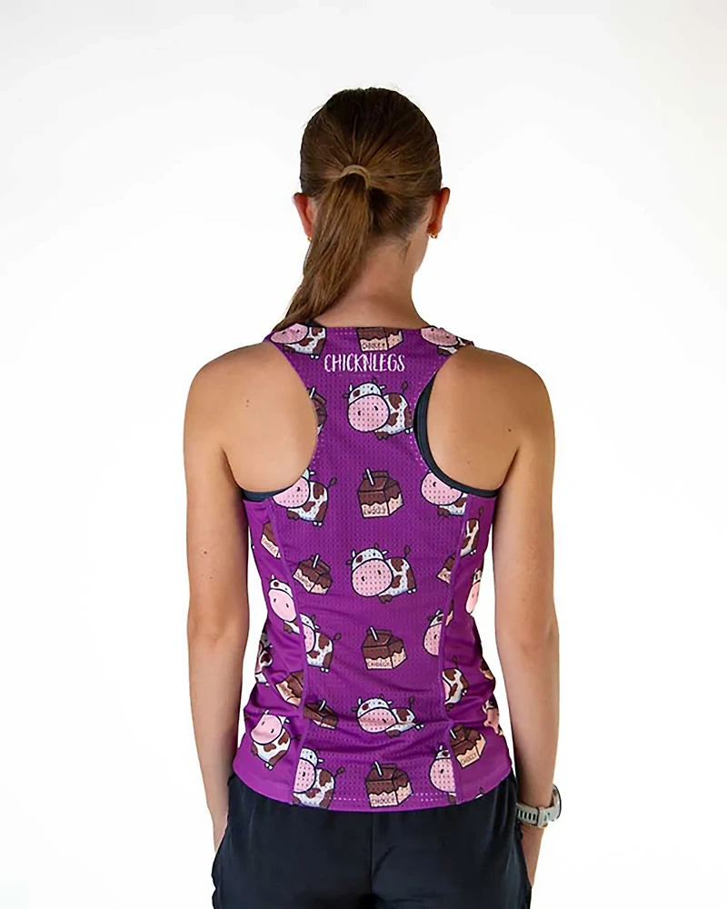Chicknlegs Women's Choccy Cows Performance Singlet