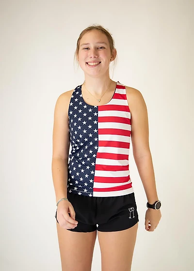 Chicknlegs Women's USA Performance Singlet