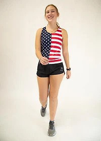 Chicknlegs Women's USA Performance Singlet