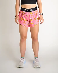 Chicknlegs Women's Pink Bananas Split Shorts 4