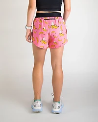 Chicknlegs Women's Pink Bananas Split Shorts 4