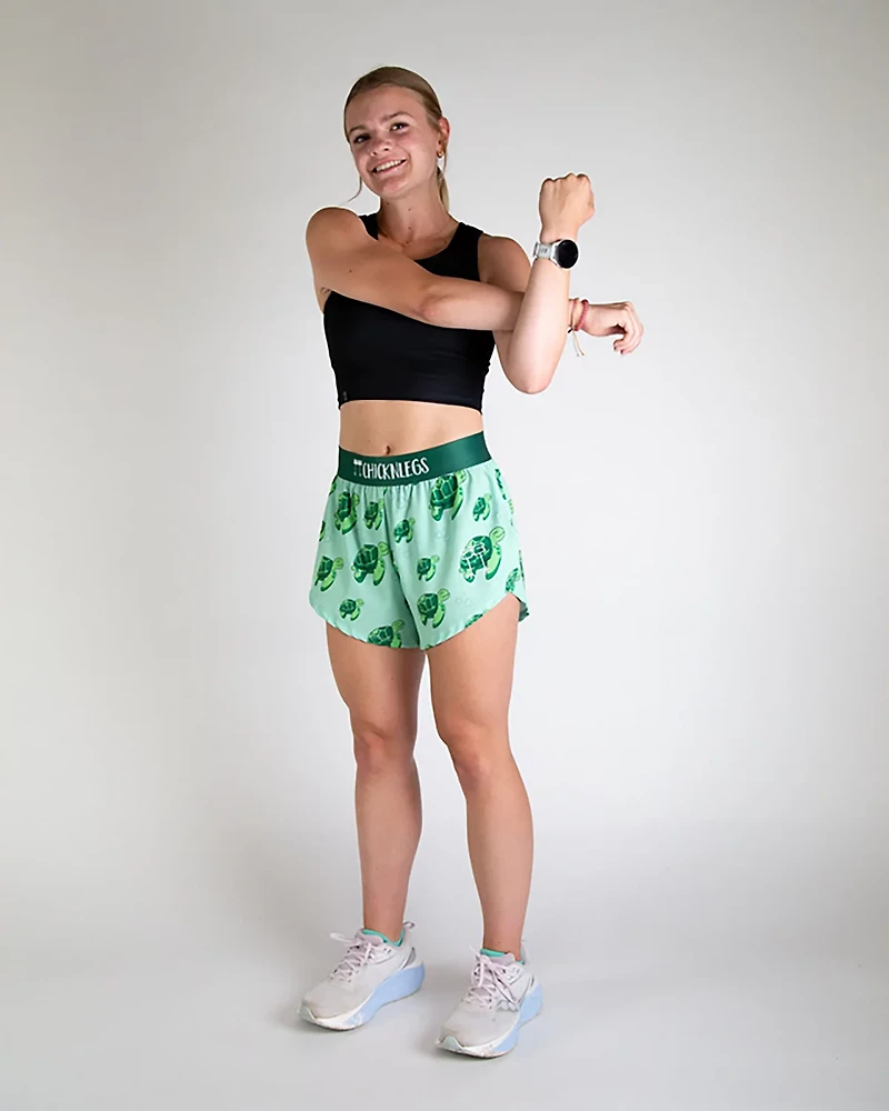 Chicknlegs Women's Sea Turtles Split Shorts 4