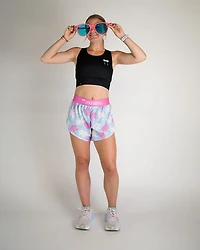 Chicknlegs Women's Animal Cookies Split Shorts 4 in