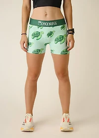 Chicknlegs Women's Sea Turtles Compression Shorts 3