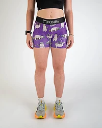 Chicknlegs Women's Sloths Compression Shorts 3