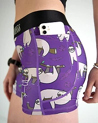 Chicknlegs Women's Sloths Compression Shorts 3
