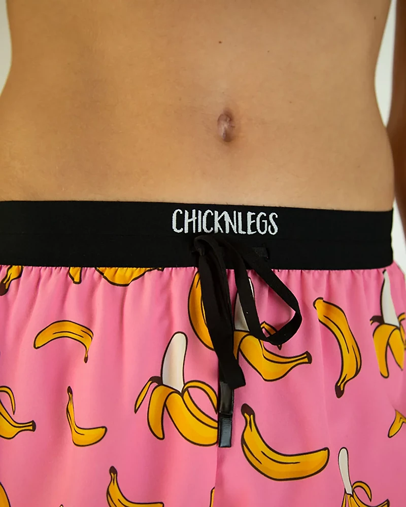 Chicknlegs Men's Pink Bananas DS Split Shorts 2