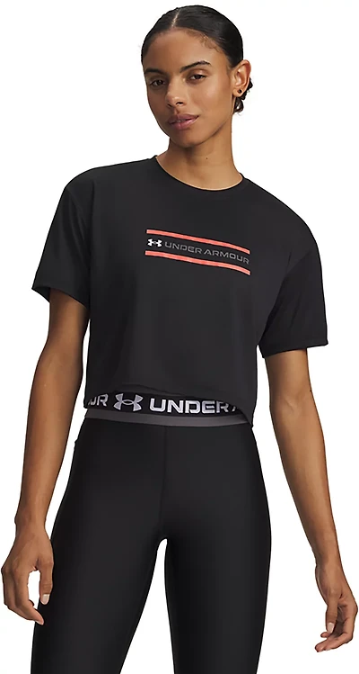 Under Armour Women's Tech Branded Crop Short Sleeve Top
