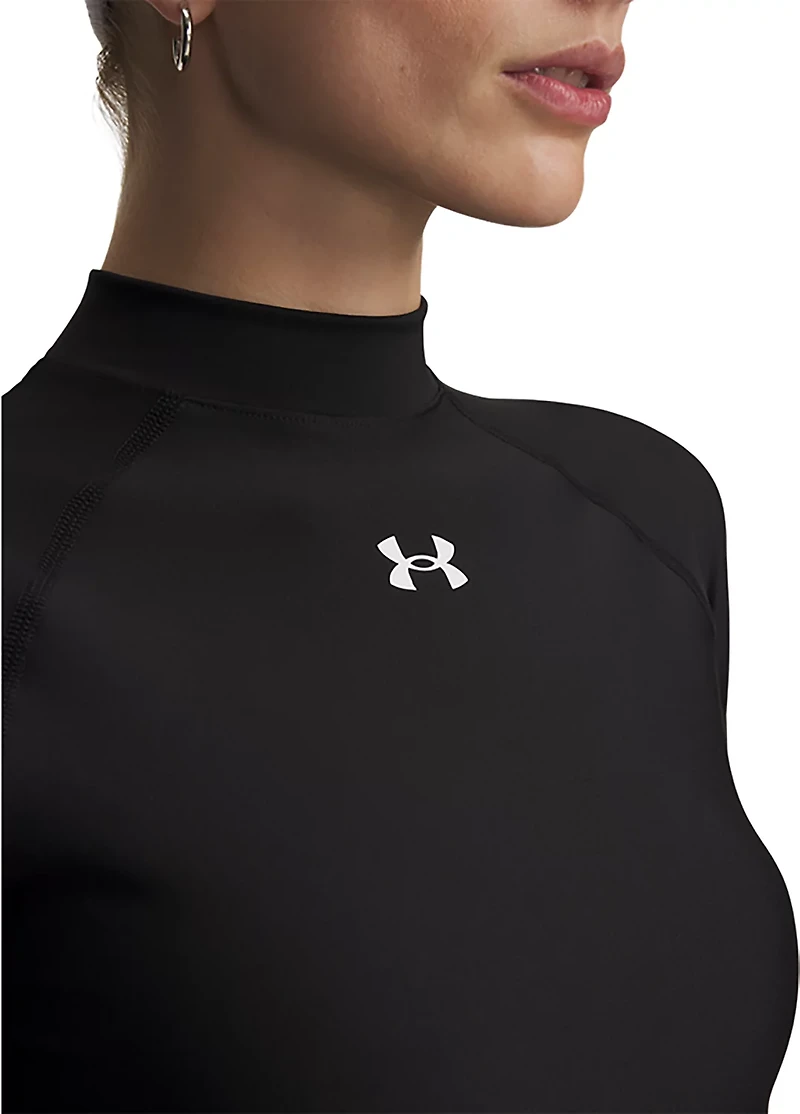 Under Armour Women's HeatGear Crop Mock Long Sleeve Top