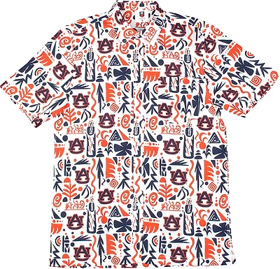 Wes & Willy Men's Auburn University Tribal Button Down Shirt
