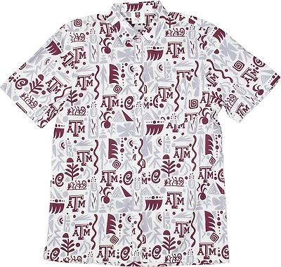 Wes & Willy Men's Texas A&M University Tribal Button Down Shirt