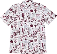 Wes & Willy Men's Texas A&M University Tribal Button Down Shirt