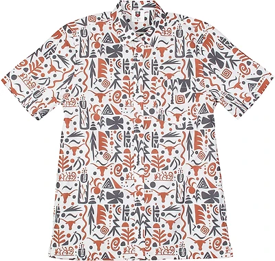 Wes & Willy Men's University of Texas Tribal Button Down Shirt