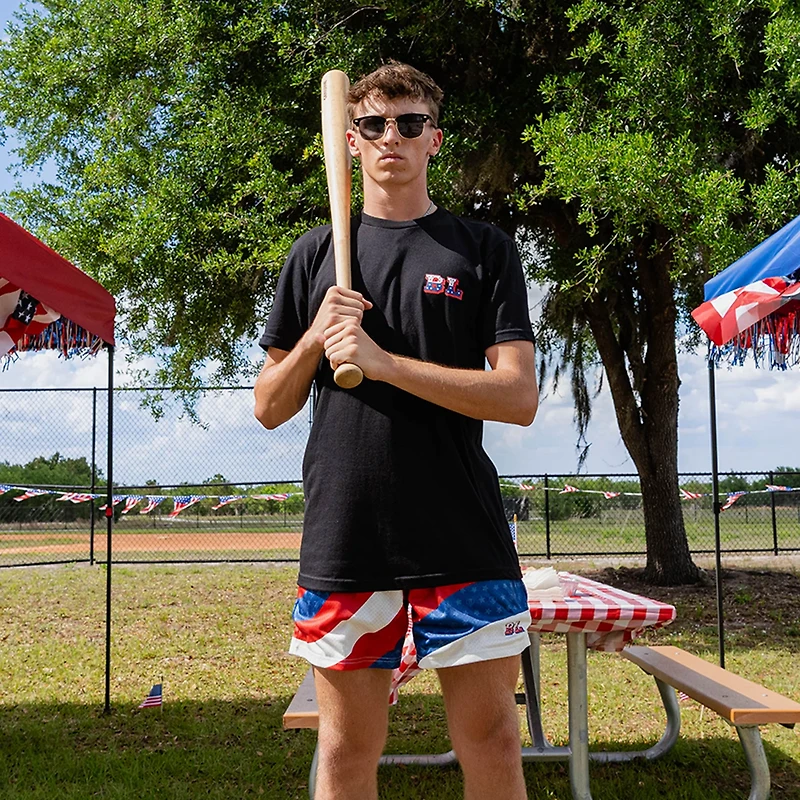 Baseball Lifestyle 101 Men's Patriot Pitch Shorts 5 in.