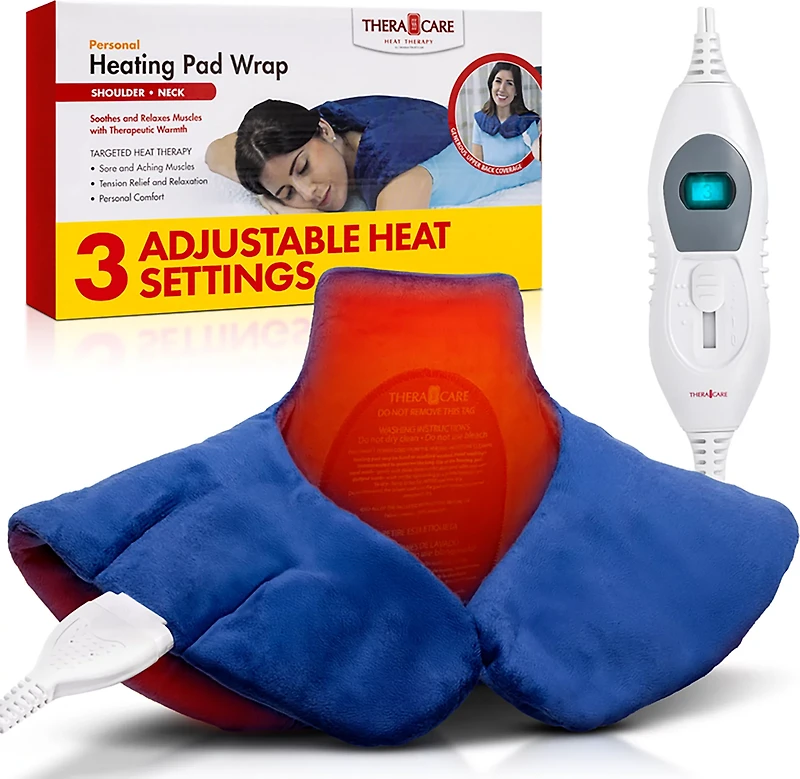 TheraCare Deluxe Heating Pad Wrap for Shoulder, Neck and Back