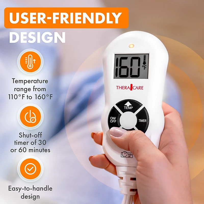 TheraCare Deluxe Heating Pad with LCD Controller