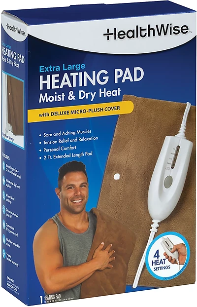 HealthWise Deluxe Moist & Dry Heating Pad
