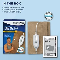 HealthWise Deluxe Moist & Dry Heating Pad