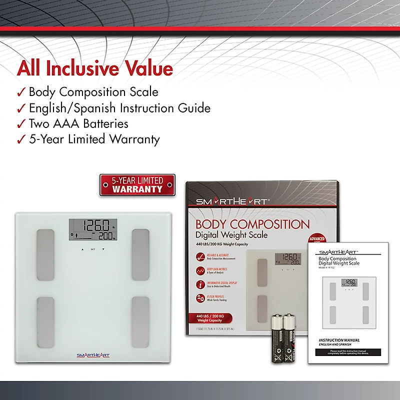 SmartHeart Body Composition Digital Weight Scale