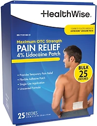 HealthWise 4% Lidocaine Pain Relief Patch 25ct