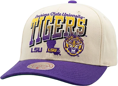 Mitchell & Ness Louisiana State University Team Multi Logo Pro Crown Snapback Cap