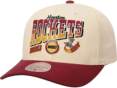 Mitchell & Ness Houston Rockets Team Logo Pro Crown Snapback Cap