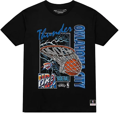 Mitchell & Ness Men's Oklahoma City Thunder Lightning Swish Short Sleeve T-shirt