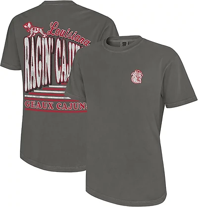Comfort Colors Men's University of Louisiana at Lafayette Geaux Cajuns Bubble Letters DS T-shirt