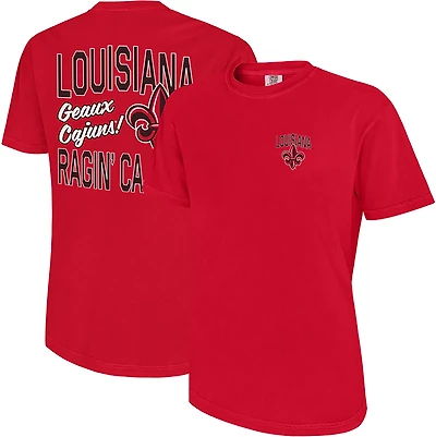 Comfort Colors Men's University of Louisiana at Lafayette Geaux Cajuns Primary Logo DS T-shirt