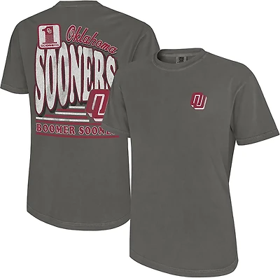 WILDCAT RETRO Men's University of Oklahoma Boomer Sooner Bubble Letter Comfort Colors T-shirt
