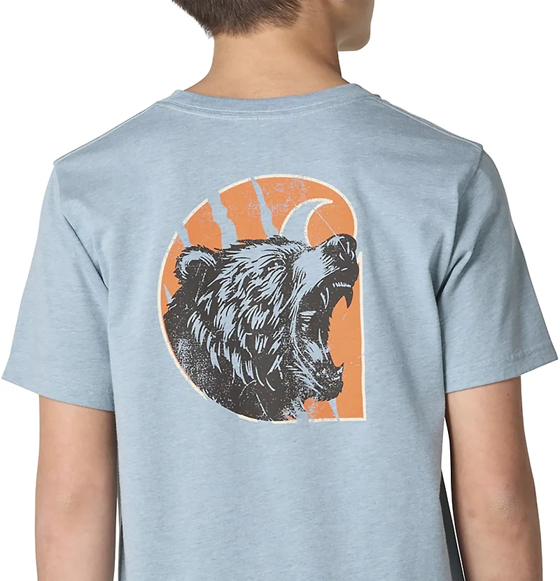 Carhartt Boys’ Short Sleeve Bear "C" Pocket T‑Shirt