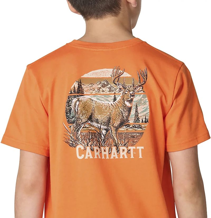 Carhartt Boys’ Short Sleeve Deer Pocket T‑Shirt