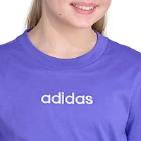 adidas Girls' Embroidered Short Sleeve T-shirt