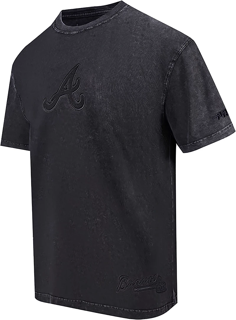 Pro Standard Men's Atlanta Braves Washed Classic Enzyme Wash CJ Drop Shoulder T-shirt