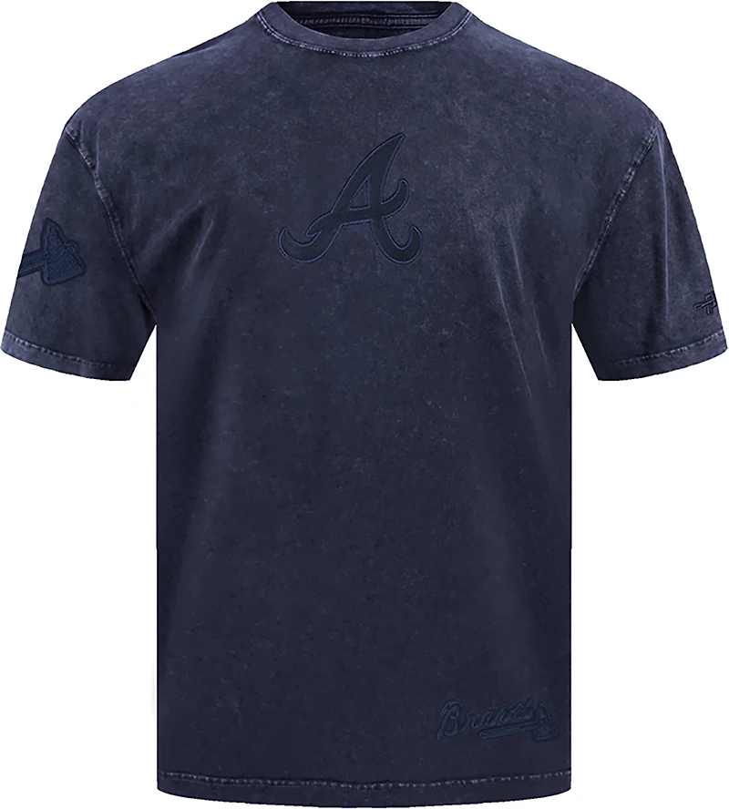 Pro Standard Men's Atlanta Braves Washed Classic Enzyme Wash CJ Drop Shoulder T-shirt
