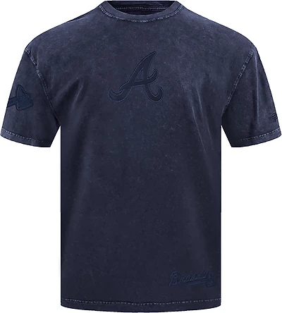 Pro Standard Men's Atlanta Braves Washed Classic Enzyme Wash CJ Drop Shoulder T-shirt